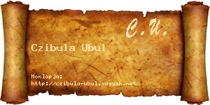 Czibula Ubul névjegykártya